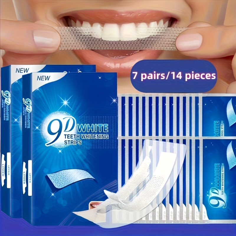 1 صندوق (14 قطعة) 9D شرائط جل  - مراجعة Teeth Whitening Mouthwash وسعره