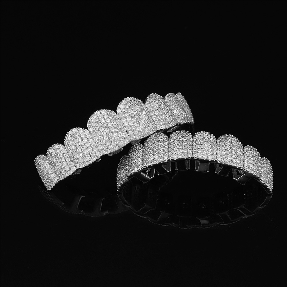 شبك أسنان مطلي بالفضة مرصع بال - مراجعة Teeth Whitening Moulds وسعره