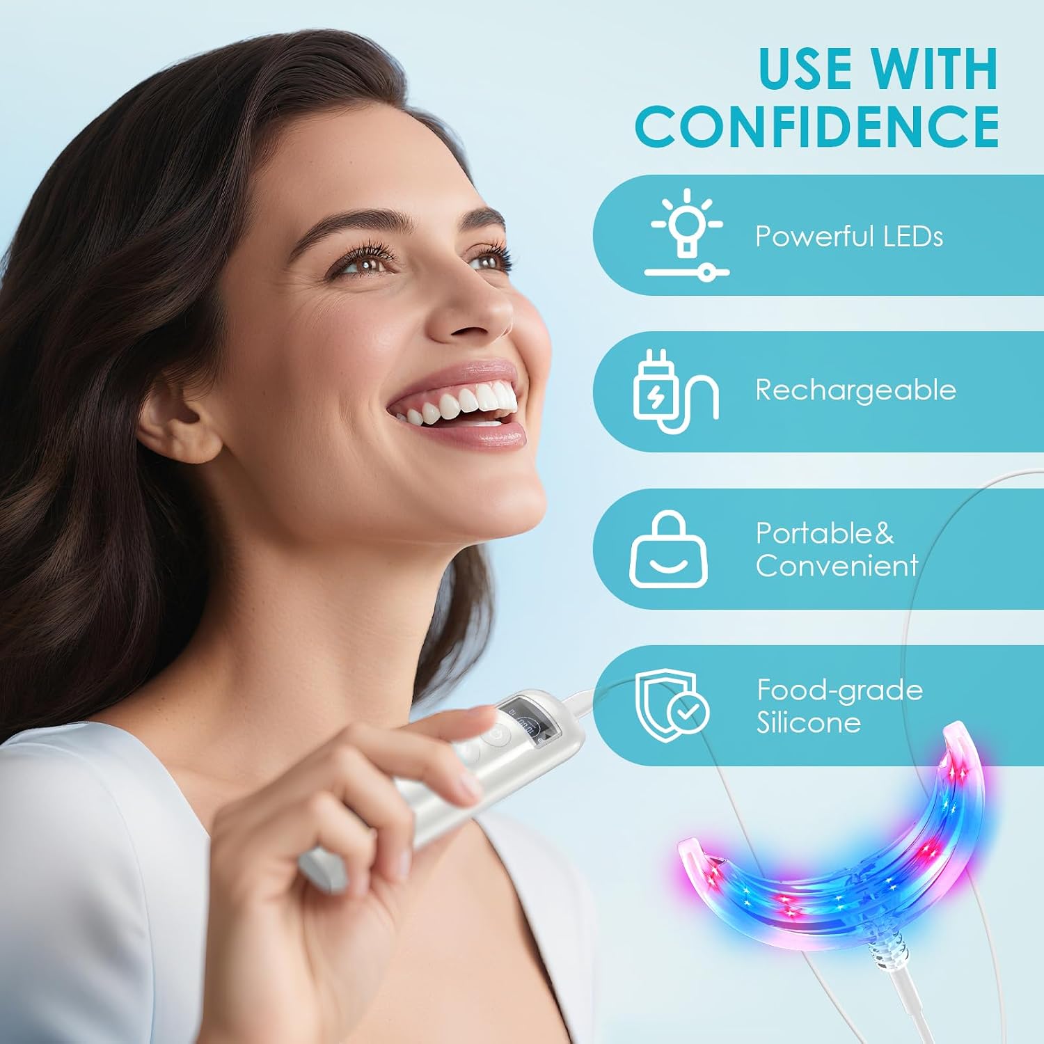 جهاز تسريع تبييض الأسنان بـ 16 - مراجعة Teeth Whitening Kit وسعره